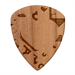 Valentine s Day Design Heart Love Poster Decor Romance Postcard Youth Fun Wood Guitar Pick (Set of 10) Front