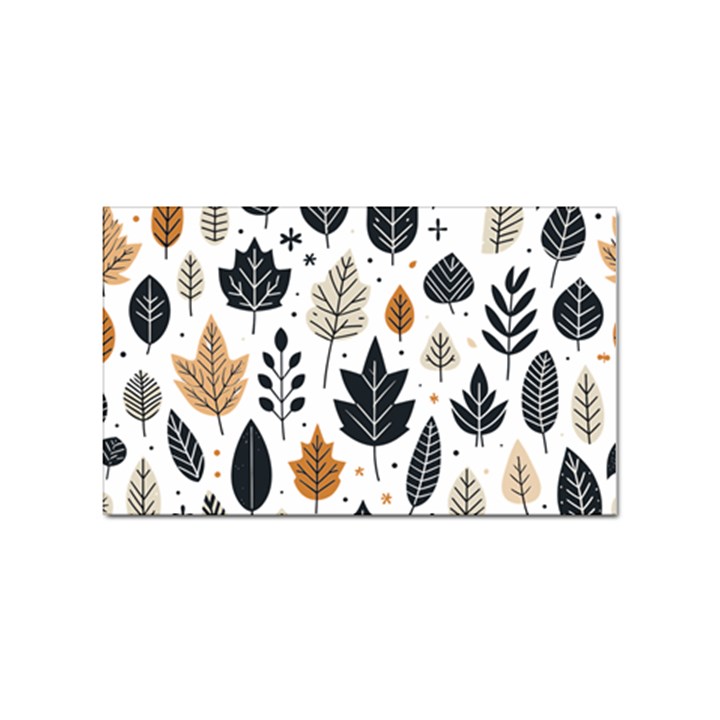 Autumn Leaves Fall Pattern Design Decor Nature Season Beauty Foliage Decoration Background Texture Sticker Rectangular (100 pack)