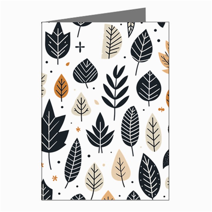 Autumn Leaves Fall Pattern Design Decor Nature Season Beauty Foliage Decoration Background Texture Greeting Cards (Pkg of 8)