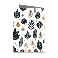 Autumn Leaves Fall Pattern Design Decor Nature Season Beauty Foliage Decoration Background Texture Mini Greeting Cards (pkg Of 8)