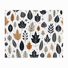 Autumn Leaves Fall Pattern Design Decor Nature Season Beauty Foliage Decoration Background Texture Small Glasses Cloth