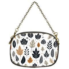 Autumn Leaves Fall Pattern Design Decor Nature Season Beauty Foliage Decoration Background Texture Chain Purse (one Side)