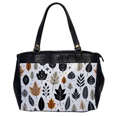 Autumn Leaves Fall Pattern Design Decor Nature Season Beauty Foliage Decoration Background Texture Oversize Office Handbag by Maspions