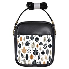 Autumn Leaves Fall Pattern Design Decor Nature Season Beauty Foliage Decoration Background Texture Girls Sling Bag