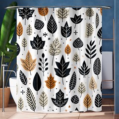 Autumn Leaves Fall Pattern Design Decor Nature Season Beauty Foliage Decoration Background Texture Shower Curtain 60  X 72  (medium)  by Maspions