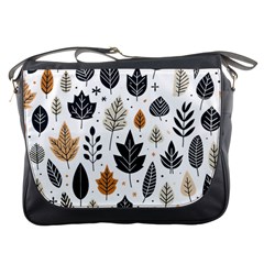 Autumn Leaves Fall Pattern Design Decor Nature Season Beauty Foliage Decoration Background Texture Messenger Bag by Maspions