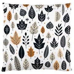 Autumn Leaves Fall Pattern Design Decor Nature Season Beauty Foliage Decoration Background Texture Large Cushion Case (one Side)