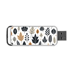 Autumn Leaves Fall Pattern Design Decor Nature Season Beauty Foliage Decoration Background Texture Portable Usb Flash (two Sides)