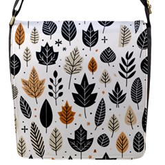 Autumn Leaves Fall Pattern Design Decor Nature Season Beauty Foliage Decoration Background Texture Flap Closure Messenger Bag (s) by Maspions