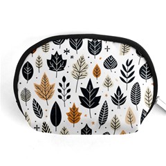 Autumn Leaves Fall Pattern Design Decor Nature Season Beauty Foliage Decoration Background Texture Accessory Pouch (medium) by Maspions