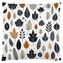 Autumn Leaves Fall Pattern Design Decor Nature Season Beauty Foliage Decoration Background Texture Standard Premium Plush Fleece Cushion Case (two Sides)