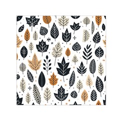 Autumn Leaves Fall Pattern Design Decor Nature Season Beauty Foliage Decoration Background Texture Square Satin Scarf (30  X 30 ) by Maspions