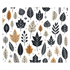 Autumn Leaves Fall Pattern Design Decor Nature Season Beauty Foliage Decoration Background Texture Premium Plush Fleece Blanket (small)