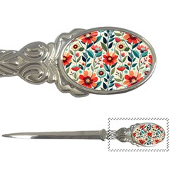 Flowers Flora Floral Background Pattern Nature Seamless Bloom Background Wallpaper Spring Letter Opener