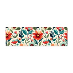 Flowers Flora Floral Background Pattern Nature Seamless Bloom Background Wallpaper Spring Sticker (bumper)