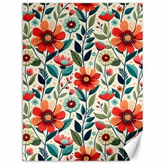 Flowers Flora Floral Background Pattern Nature Seamless Bloom Background Wallpaper Spring Canvas 36  X 48 