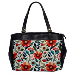 Flowers Flora Floral Background Pattern Nature Seamless Bloom Background Wallpaper Spring Oversize Office Handbag