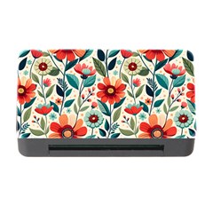 Flowers Flora Floral Background Pattern Nature Seamless Bloom Background Wallpaper Spring Memory Card Reader With Cf