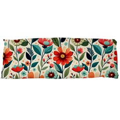 Flowers Flora Floral Background Pattern Nature Seamless Bloom Background Wallpaper Spring Body Pillow Case Dakimakura (two Sides)