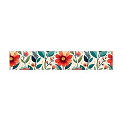 Flowers Flora Floral Background Pattern Nature Seamless Bloom Background Wallpaper Spring Premium Plush Fleece Scarf (mini)