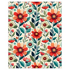 Flowers Flora Floral Background Pattern Nature Seamless Bloom Background Wallpaper Spring Drawstring Bag (small)