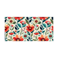 Flowers Flora Floral Background Pattern Nature Seamless Bloom Background Wallpaper Spring Yoga Headband by Maspions