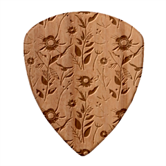 Flowers Flora Floral Background Pattern Nature Seamless Bloom Background Wallpaper Spring Wood Guitar Pick (set Of 10) by Maspions