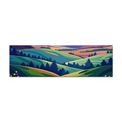 Field Valley Nature Meadows Flowers Dawn Landscape Sticker Bumper (10 Pack) by Maspions