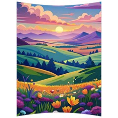 Field Valley Nature Meadows Flowers Dawn Landscape Back Support Cushion