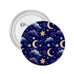 Night Moon Seamless Background Stars Sky Clouds Texture Pattern 2 25  Buttons