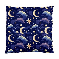 Night Moon Seamless Background Stars Sky Clouds Texture Pattern Standard Cushion Case (two Sides)