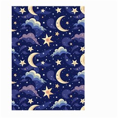 Night Moon Seamless Background Stars Sky Clouds Texture Pattern Large Garden Flag (two Sides)