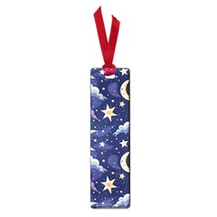 Night Moon Seamless Background Stars Sky Clouds Texture Pattern Small Book Marks