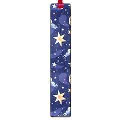 Night Moon Seamless Background Stars Sky Clouds Texture Pattern Large Book Marks