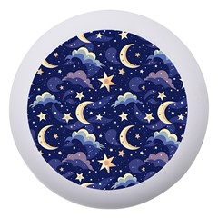 Night Moon Seamless Background Stars Sky Clouds Texture Pattern Dento Box With Mirror by Maspions