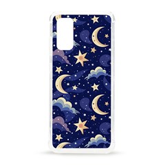 Night Moon Seamless Background Stars Sky Clouds Texture Pattern Samsung Galaxy S20 6 2 Inch Tpu Uv Case