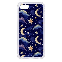 Night Moon Seamless Background Stars Sky Clouds Texture Pattern Iphone Se by Maspions