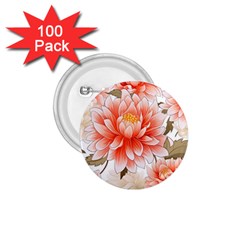 Flowers Plants Sample Design Rose Garden Flower Decoration Love Romance Bouquet 1 75  Buttons (100 Pack) 