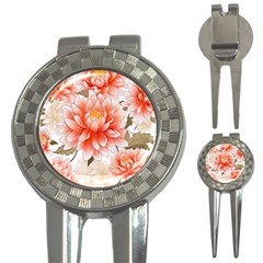 Flowers Plants Sample Design Rose Garden Flower Decoration Love Romance Bouquet 3-in-1 Golf Divots