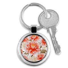 Flowers Plants Sample Design Rose Garden Flower Decoration Love Romance Bouquet Key Chain (round) by Maspions