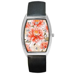 Flowers Plants Sample Design Rose Garden Flower Decoration Love Romance Bouquet Barrel Style Metal Watch