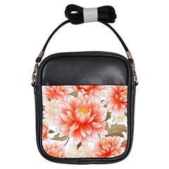 Flowers Plants Sample Design Rose Garden Flower Decoration Love Romance Bouquet Girls Sling Bag