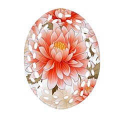 Flowers Plants Sample Design Rose Garden Flower Decoration Love Romance Bouquet Oval Filigree Ornament (two Sides) by Maspions