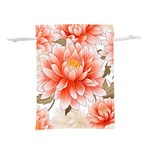 Flowers Plants Sample Design Rose Garden Flower Decoration Love Romance Bouquet Lightweight Drawstring Pouch (M) Back