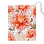 Flowers Plants Sample Design Rose Garden Flower Decoration Love Romance Bouquet Drawstring Pouch (4XL) Front