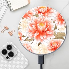 Flowers Plants Sample Design Rose Garden Flower Decoration Love Romance Bouquet Wireless Fast Charger(white)