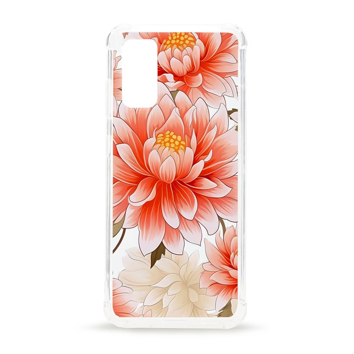 Flowers Plants Sample Design Rose Garden Flower Decoration Love Romance Bouquet Samsung Galaxy S20 6.2 Inch TPU UV Case