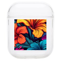 Hibiscus Flowers Colorful Vibrant Tropical Garden Bright Saturated Nature Soft Tpu Airpods 1/2 Case by Maspions