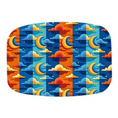 Clouds Stars Sky Moon Day And Night Background Wallpaper Mini Square Pill Box