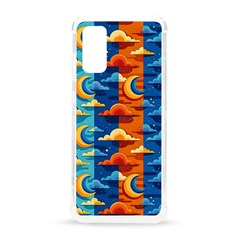 Clouds Stars Sky Moon Day And Night Background Wallpaper Samsung Galaxy S20 6 2 Inch Tpu Uv Case